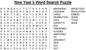 New Year Word Search Games