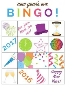 New Years Bingo Printable