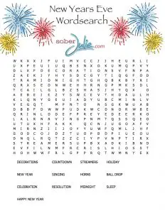 New Year's Eve Word Search