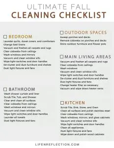 Pictures of Fall Cleaning Checklist
