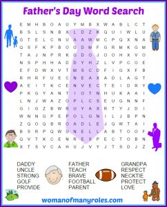 Pictures of Father's Day Word Search