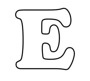 Printable Bubble Letters E