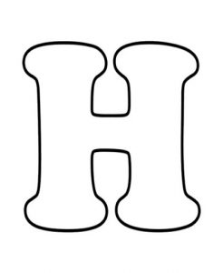 Printable Bubble Letters H