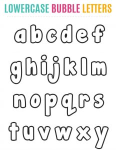 Printable Bubble Letters Lowercase
