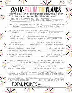 Printable Fill in the Blank Stories for Adults