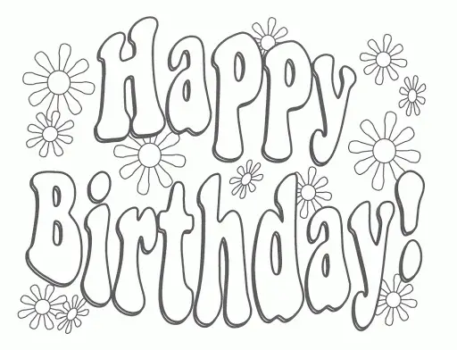 happy birthday bubble letters print out