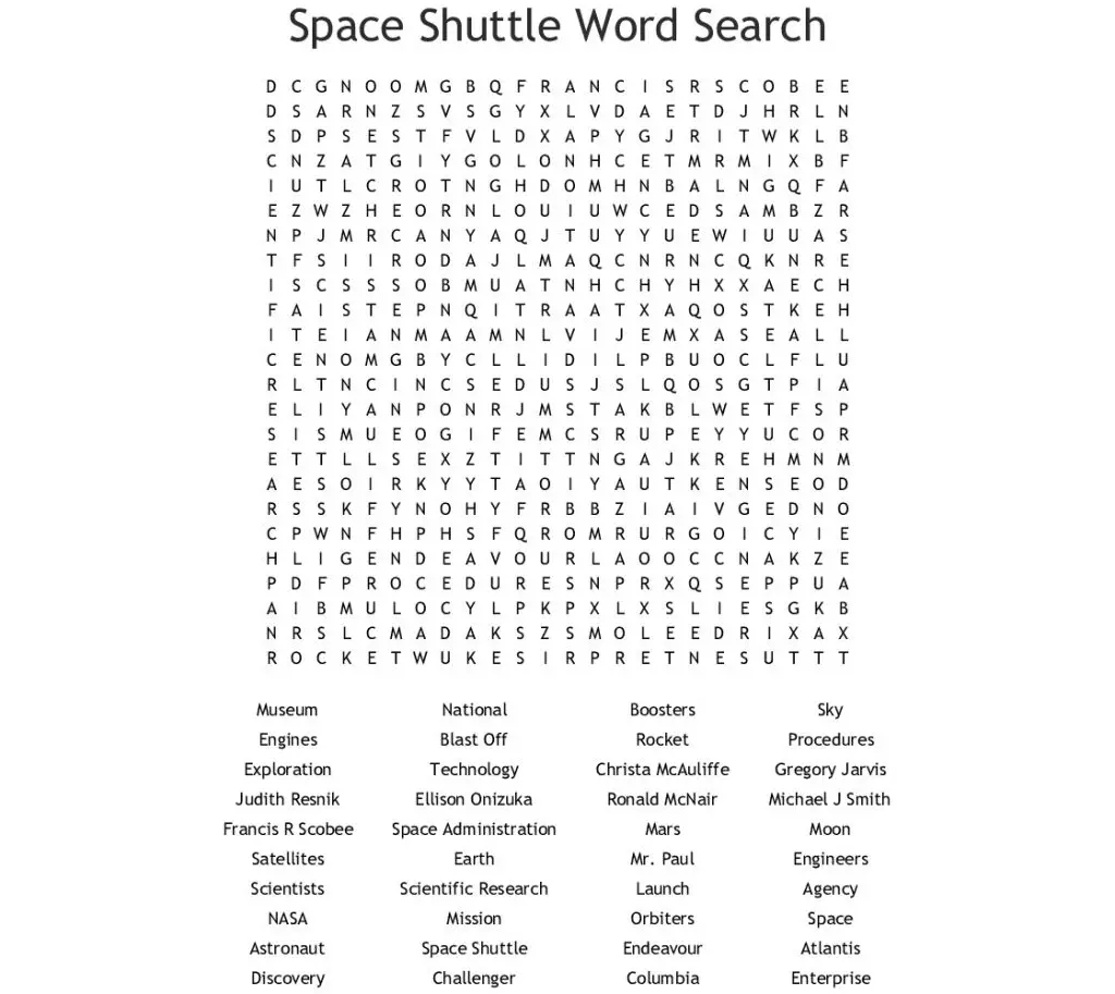 18 Astronomical Space Word Search Puzzles | KittyBabyLove.com