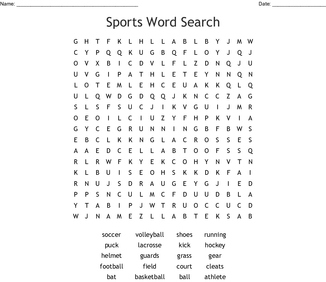 16 fun sports word searches kitty baby love