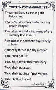 Ten Commandments Printable Free