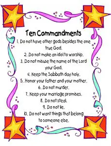 Ten Commandments Printable Image