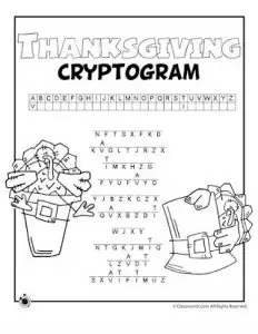 Thanksgiving Cryptograms Printable