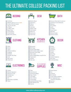Ultimate College Dorm Checklist