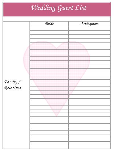 12 Ceremonial Wedding Guest Lists - Kitty Baby Love