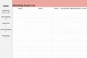 Wedding Guest List Tracker