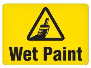 Wet Paint Sign Images