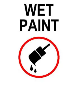 Wet Paint Sign Template