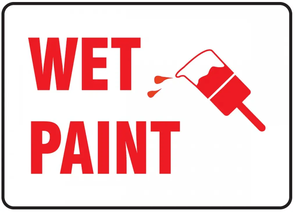 Free Printable Wet Paint Signs.