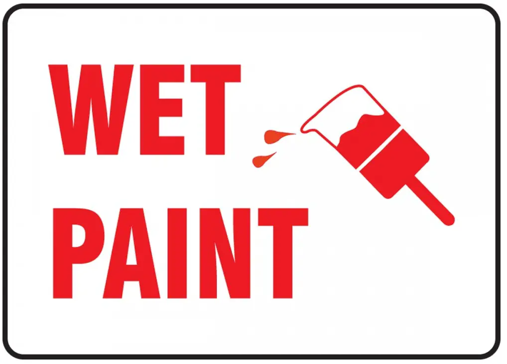 14 Easily Visible Wet Paint Signs Kitty Baby Love