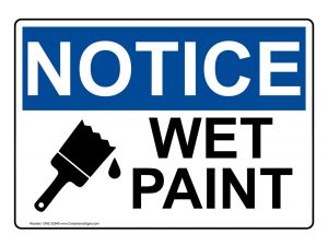 Wet Paint Signs Images