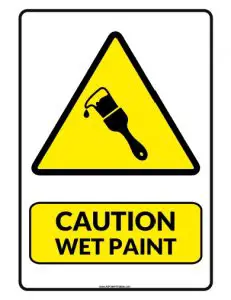Wet Paint Signs Printable