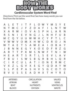 Word Search Working Out