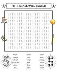 Word Search for 5th Grade