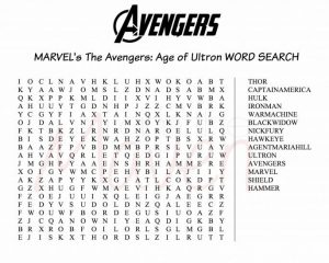 Word Search for Avengers
