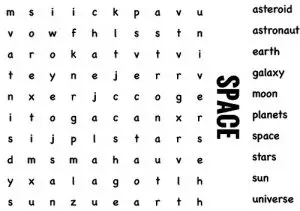 Word Search for Space