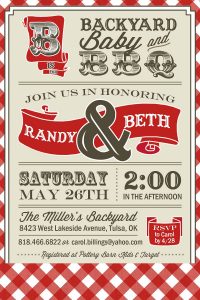 BBQ Baby Shower Invitations