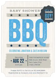 BBQ Baby Shower Invitations Image