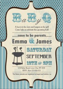 BBQ Baby Shower Invitations Templates