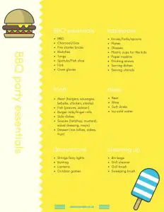 BBQ Party Checklist