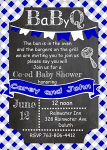 Baby Boy BBQ Shower Invitations