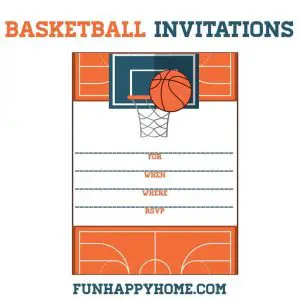 Basketball Birthday Invitations