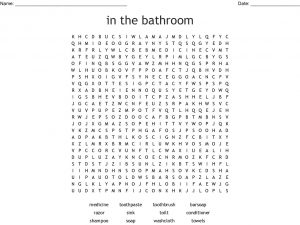 Bathroom Word Search Printable