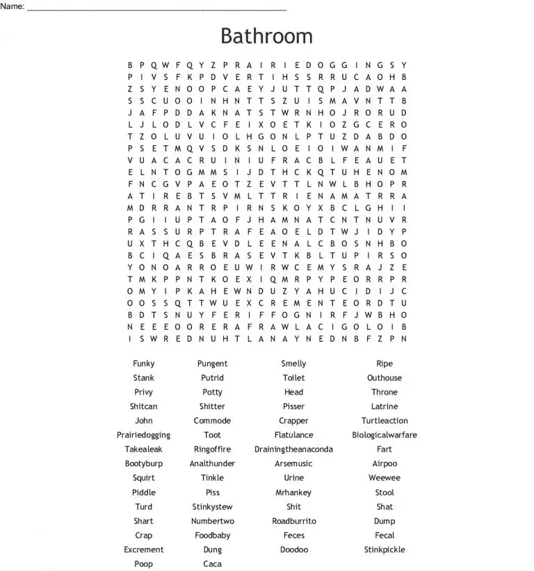 7 cool bathroom word searches kittybabylovecom