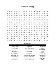 Biology Word Search to Print