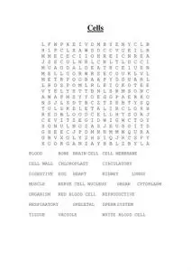 Cell Word Search to Print
