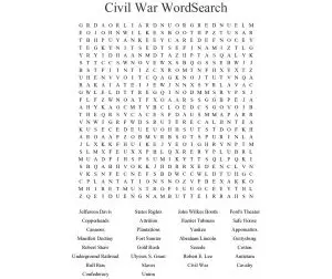 Civil War Word Search