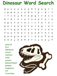 Dinosaur Word Search Printable