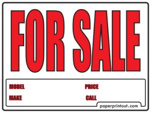 Free Printable for Sale Signs