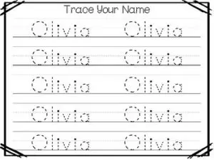 Kindergarten Tracing Name Printables