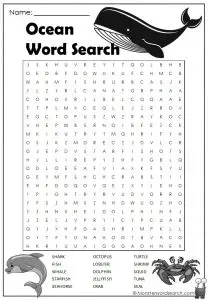 Ocean Themed Word Search