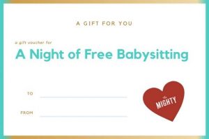 One Night Free Babysitting Coupon