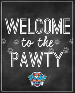 Paw Patrol Welcome Sign Printable