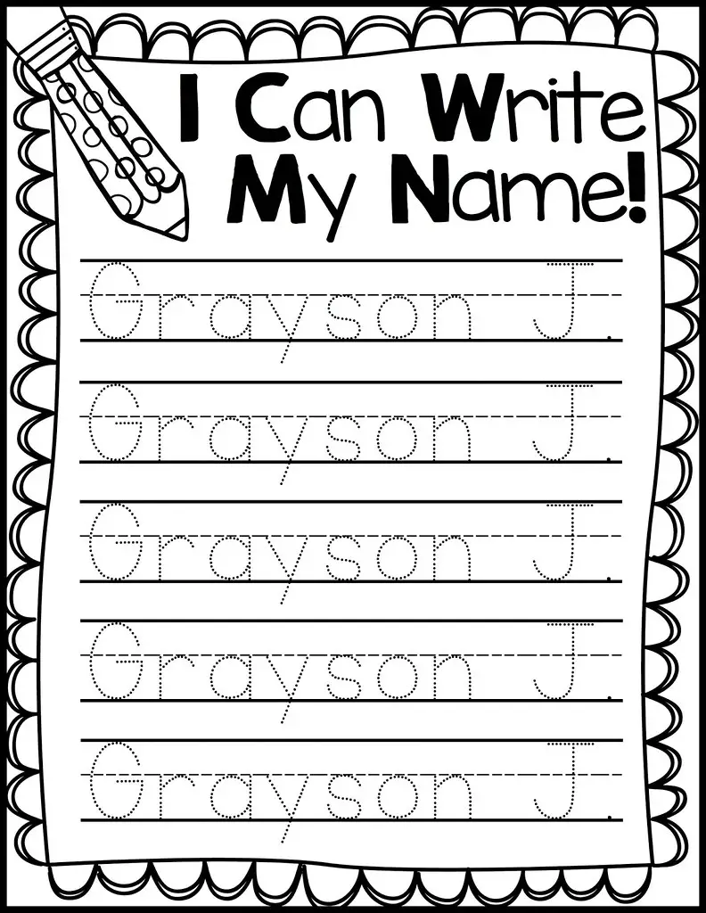 Printable Name Tracer Worksheets With Different Names