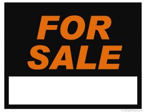 Printable for Sale Sign Picture
