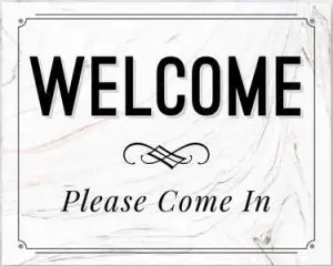 Welcome Please Sign in Printable