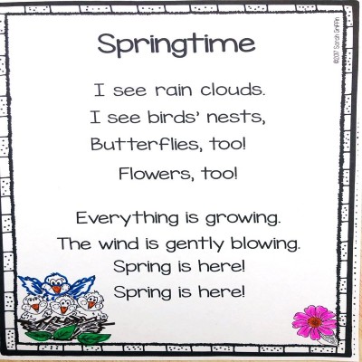 7 Best Spring Poem for Kids (Printable PDF) - Kitty Baby Love