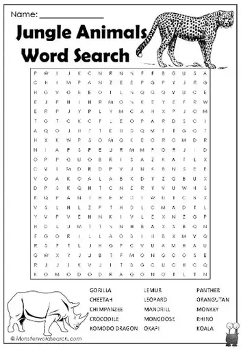 18 animals word search printable pdf samples kitty baby love